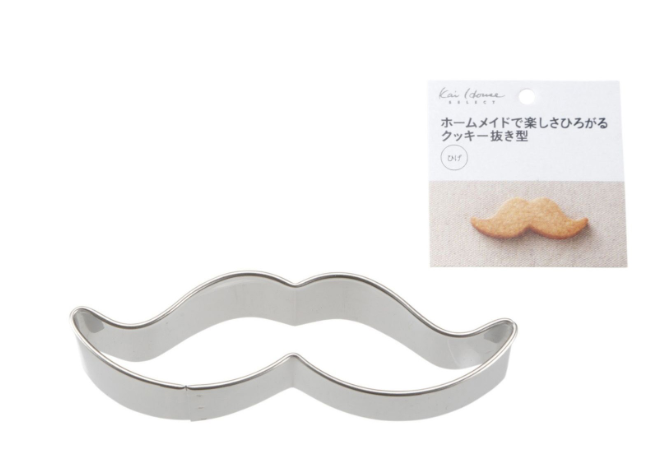 画像1: クッキー抜型　ひげ (1)